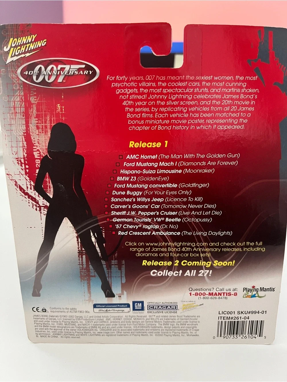 Original 40th anniversary 007 Johnny lightning
